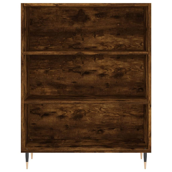 Boekenkast 69,5x32,5x90 cm bewerkt hout gerookt eikenkleurig MeubelReus