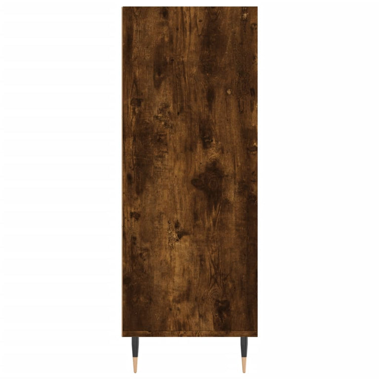 Boekenkast 69,5x32,5x90 cm bewerkt hout gerookt eikenkleurig MeubelReus