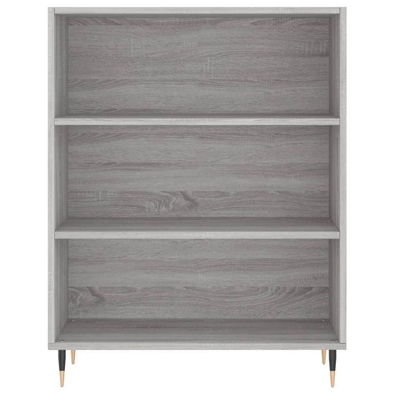 Boekenkast 69,5x32,5x90 cm bewerkt hout grijs sonoma eikenkleur MeubelReus