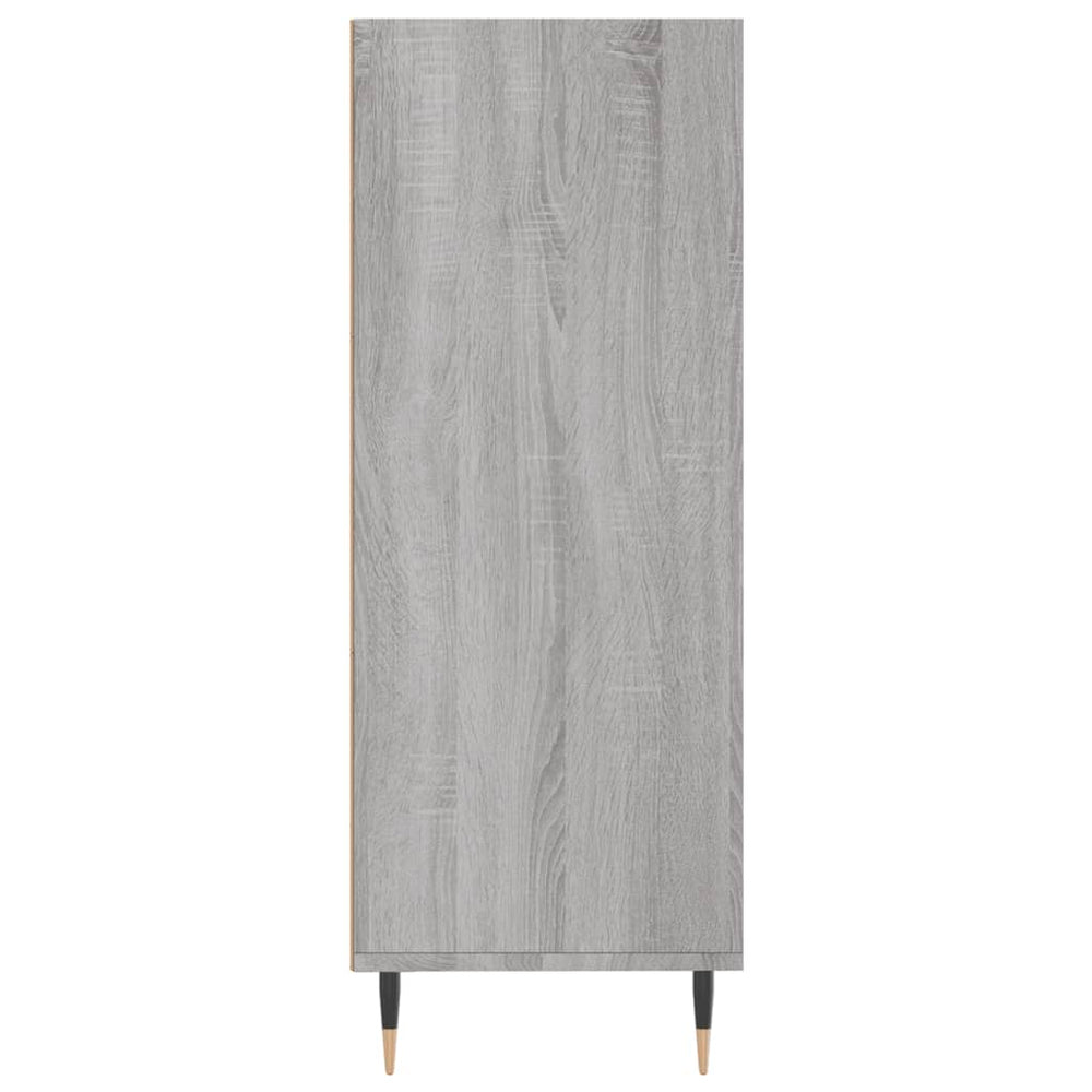 Boekenkast 69,5x32,5x90 cm bewerkt hout grijs sonoma eikenkleur MeubelReus