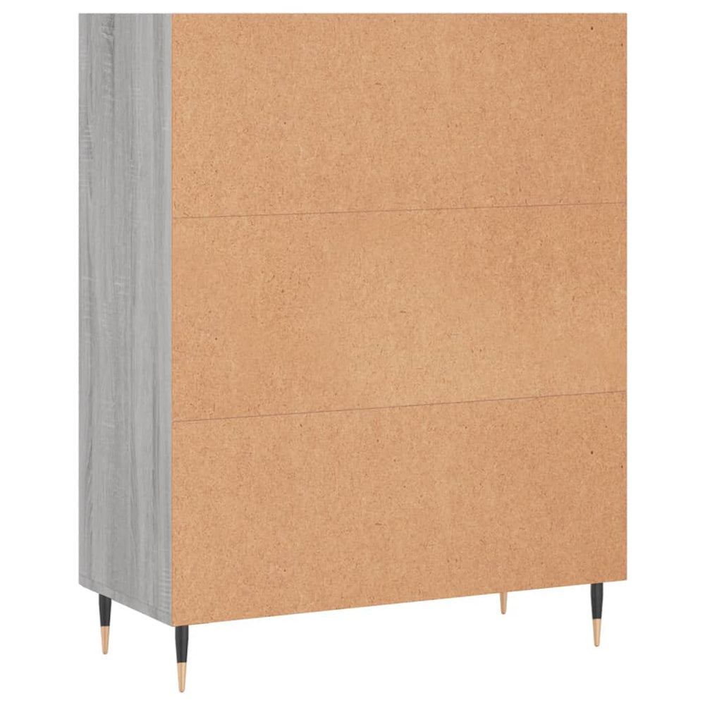 Boekenkast 69,5x32,5x90 cm bewerkt hout grijs sonoma eikenkleur MeubelReus
