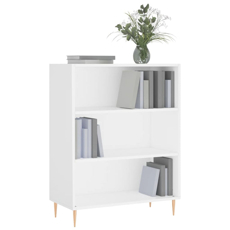 Boekenkast 69,5x32,5x90 cm bewerkt hout wit MeubelReus