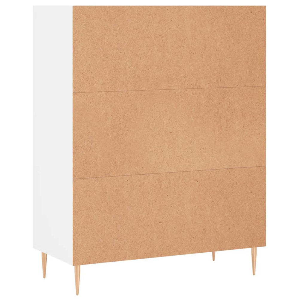 Boekenkast 69,5x32,5x90 cm bewerkt hout wit MeubelReus
