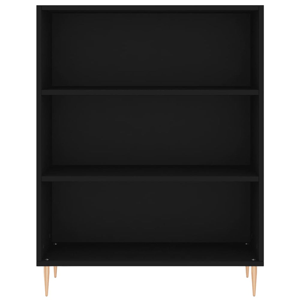 Boekenkast 69,5x32,5x90 cm bewerkt hout zwart MeubelReus