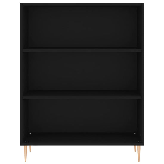 Boekenkast 69,5x32,5x90 cm bewerkt hout zwart MeubelReus