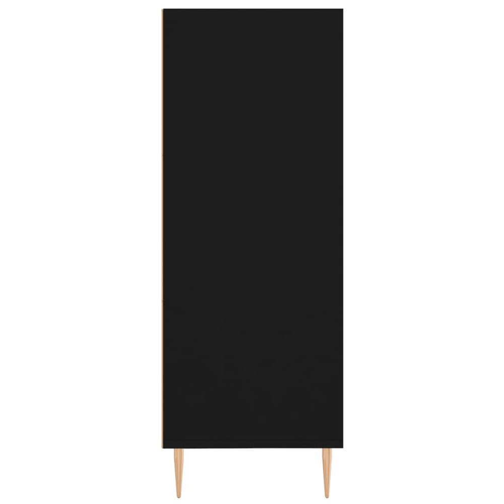 Boekenkast 69,5x32,5x90 cm bewerkt hout zwart MeubelReus