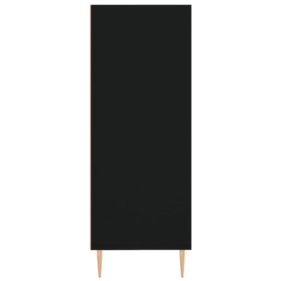 Boekenkast 69,5x32,5x90 cm bewerkt hout zwart MeubelReus
