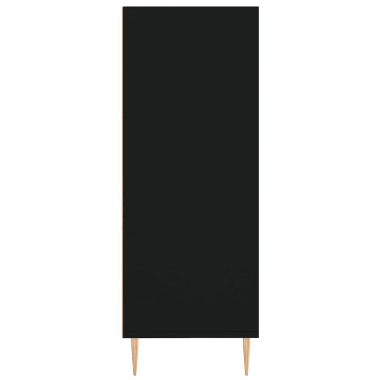 Boekenkast 69,5x32,5x90 cm bewerkt hout zwart MeubelReus