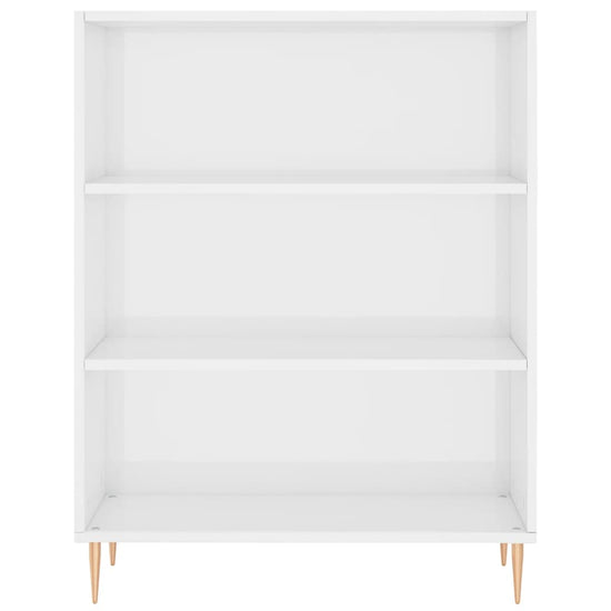 Boekenkast 69,5x32,5x90 cm bewerkt hout hoogglans wit MeubelReus