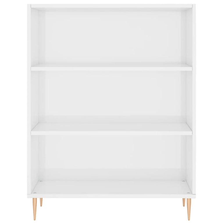 Boekenkast 69,5x32,5x90 cm bewerkt hout hoogglans wit MeubelReus