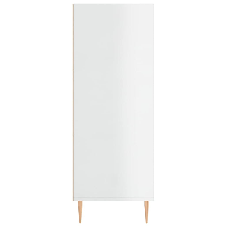Boekenkast 69,5x32,5x90 cm bewerkt hout hoogglans wit MeubelReus