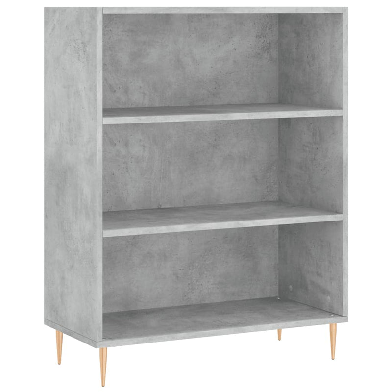 Boekenkast 69,5x32,5x90 cm bewerkt hout betongrijs MeubelReus