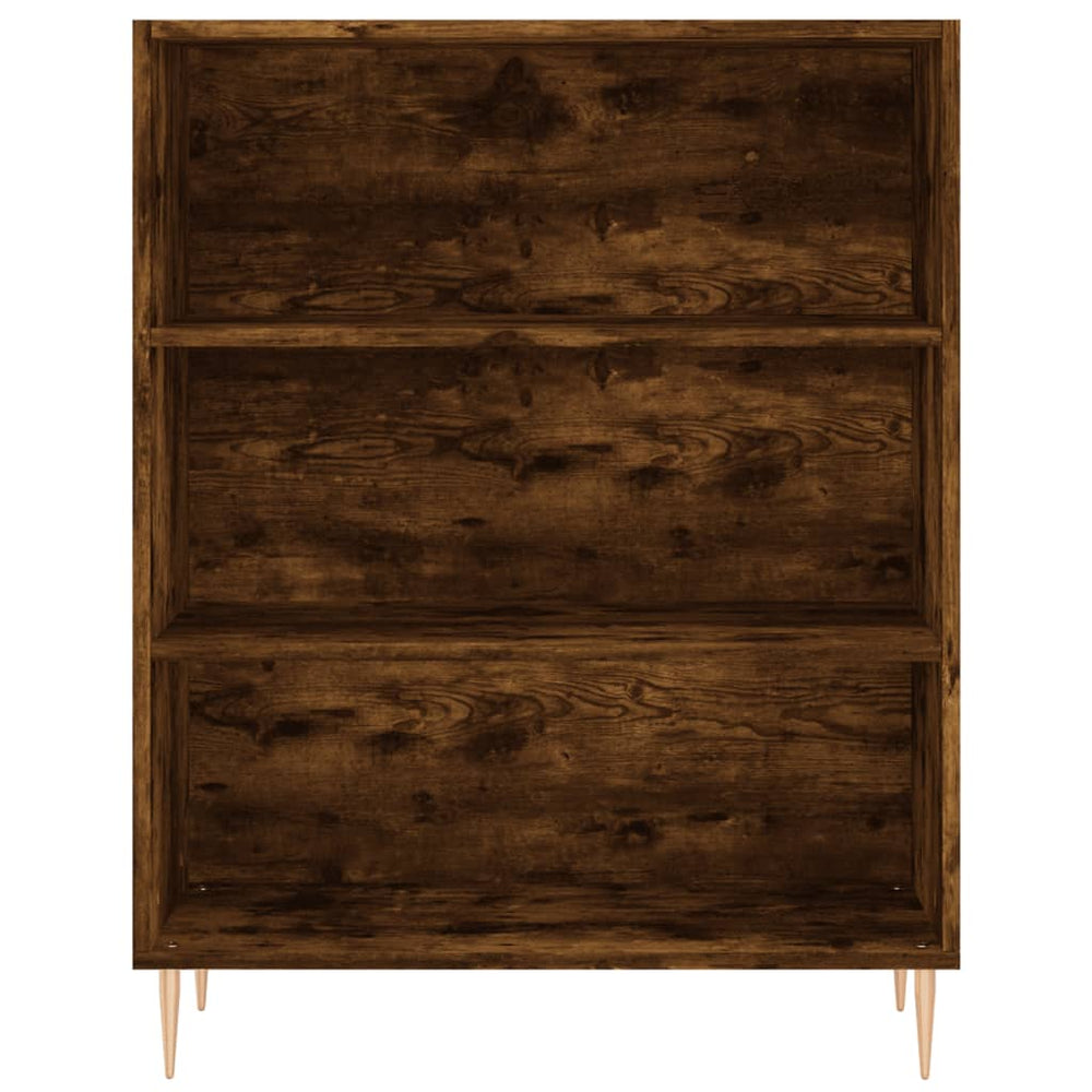 Boekenkast 69,5x32,5x90 cm bewerkt hout gerookt eikenkleurig MeubelReus