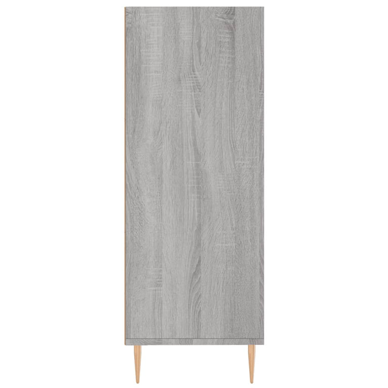 Boekenkast 69,5x32,5x90 cm bewerkt hout grijs sonoma eikenkleur MeubelReus