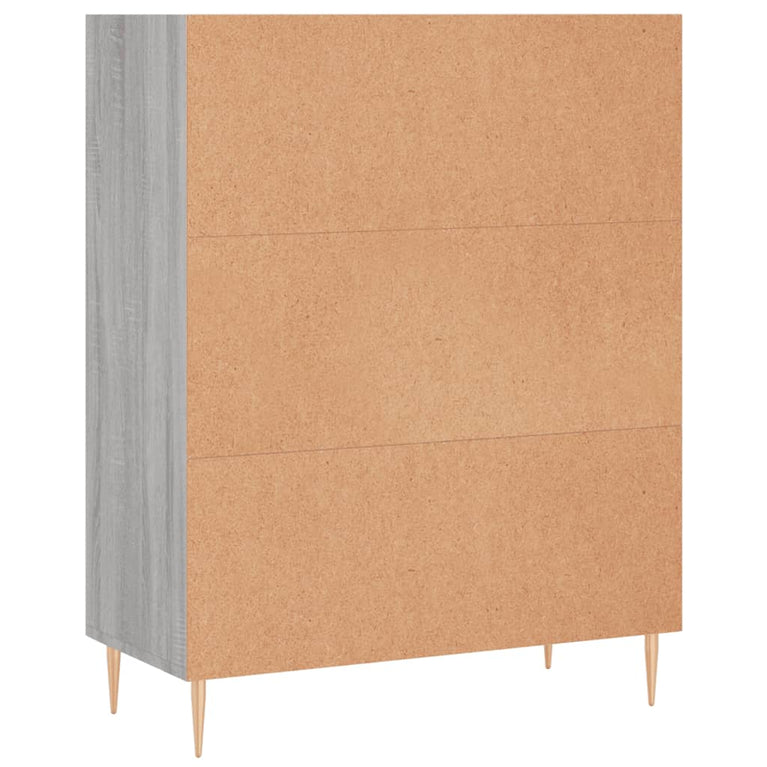 Boekenkast 69,5x32,5x90 cm bewerkt hout grijs sonoma eikenkleur MeubelReus