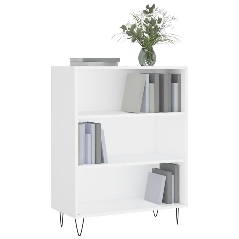 Boekenkast 69,5x32,5x90 cm bewerkt hout wit MeubelReus