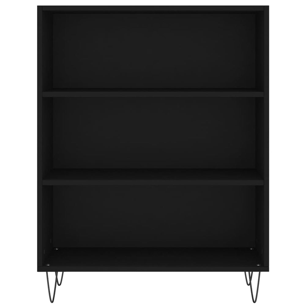Boekenkast 69,5x32,5x90 cm bewerkt hout zwart MeubelReus