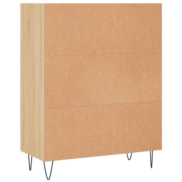 Boekenkast 69,5x32,5x90 cm bewerkt hout sonoma eikenkleurig MeubelReus