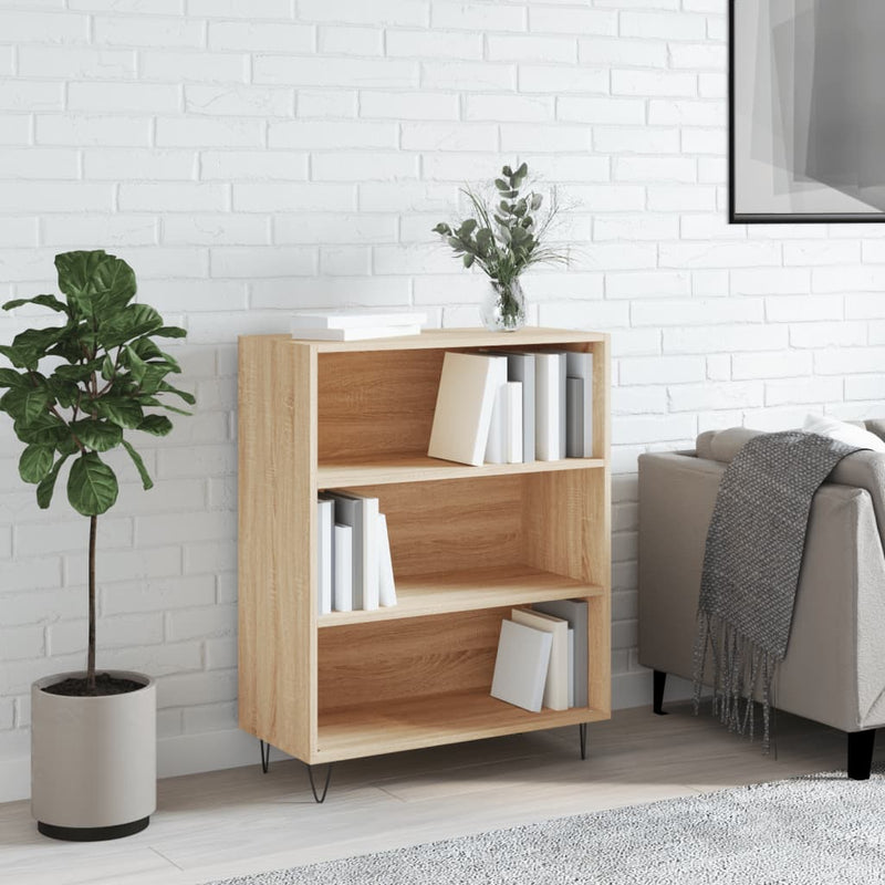 Boekenkast 69,5x32,5x90 cm bewerkt hout sonoma eikenkleurig MeubelReus
