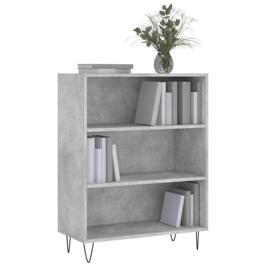Boekenkast 69,5x32,5x90 cm bewerkt hout betongrijs MeubelReus