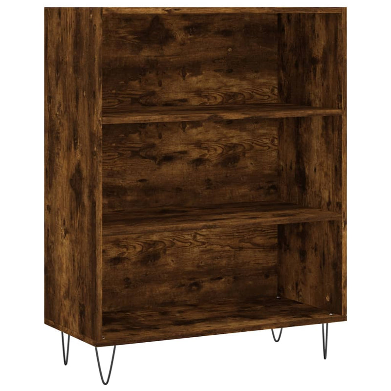Boekenkast 69,5x32,5x90 cm bewerkt hout gerookt eikenkleurig MeubelReus