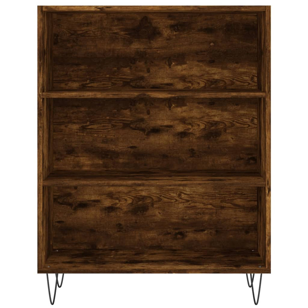 Boekenkast 69,5x32,5x90 cm bewerkt hout gerookt eikenkleurig MeubelReus
