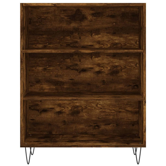 Boekenkast 69,5x32,5x90 cm bewerkt hout gerookt eikenkleurig MeubelReus