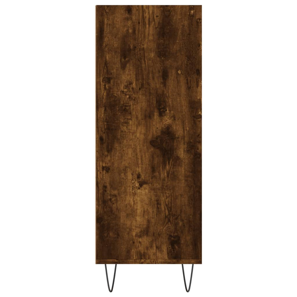 Boekenkast 69,5x32,5x90 cm bewerkt hout gerookt eikenkleurig MeubelReus