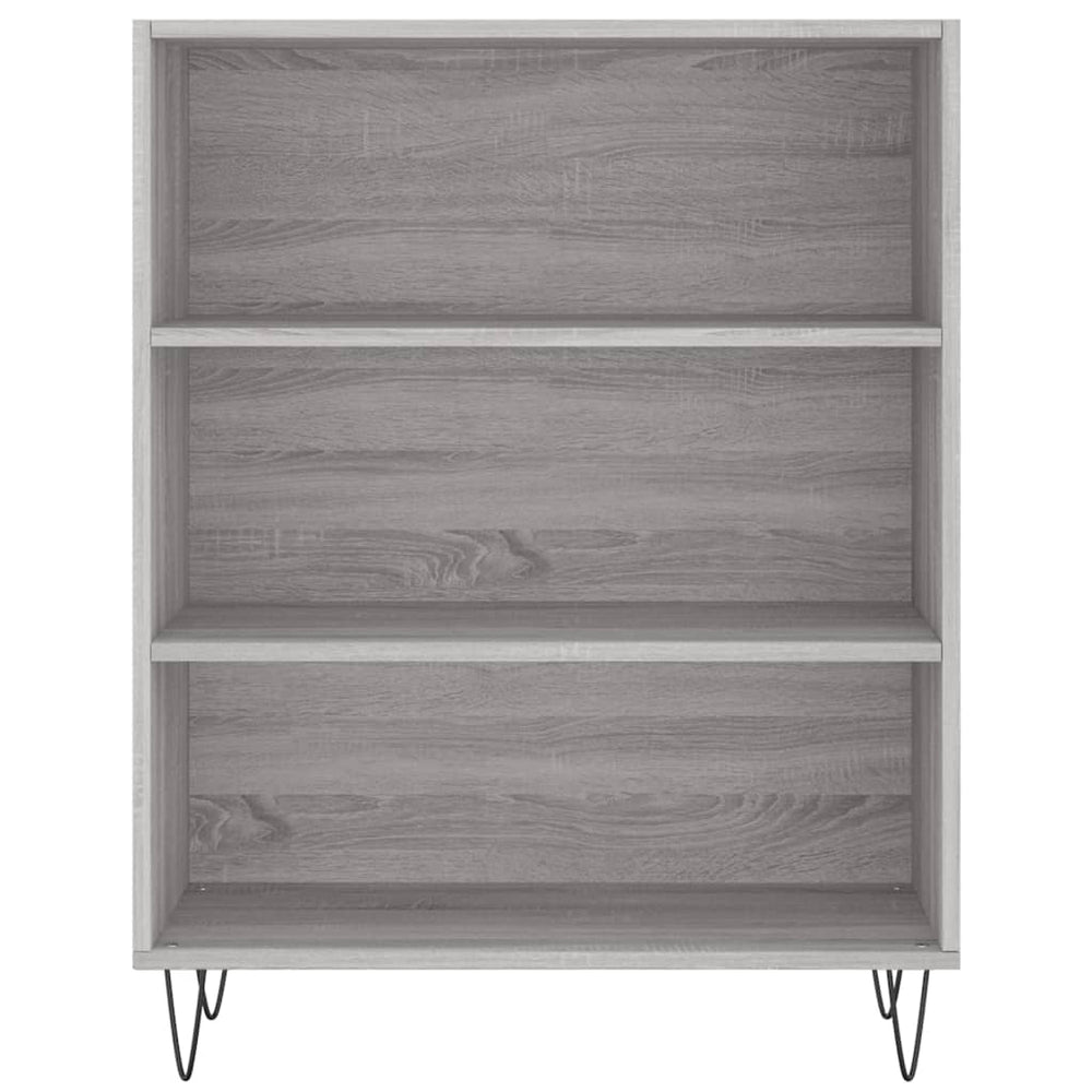 Boekenkast 69,5x32,5x90 cm bewerkt hout grijs sonoma eikenkleur MeubelReus
