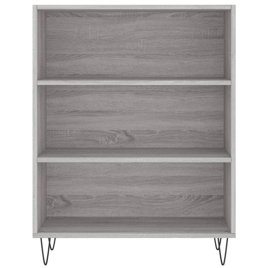 Boekenkast 69,5x32,5x90 cm bewerkt hout grijs sonoma eikenkleur MeubelReus