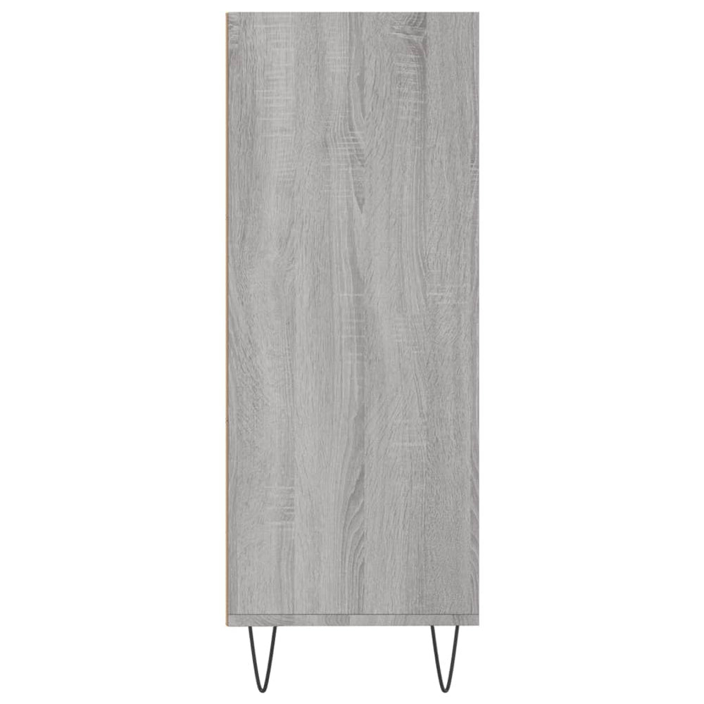 Boekenkast 69,5x32,5x90 cm bewerkt hout grijs sonoma eikenkleur MeubelReus