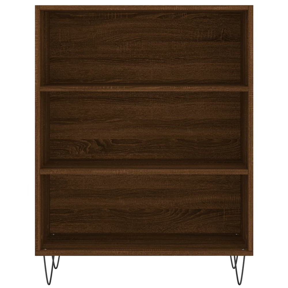 Boekenkast 69,5x32,5x90 cm bewerkt hout bruin eikenkleur MeubelReus