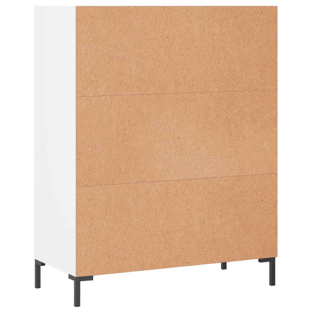Boekenkast 69,5x32,5x90 cm bewerkt hout wit MeubelReus