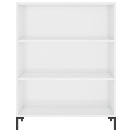 Boekenkast 69,5x32,5x90 cm bewerkt hout hoogglans wit MeubelReus