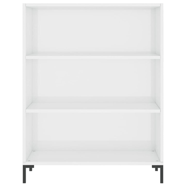 Boekenkast 69,5x32,5x90 cm bewerkt hout hoogglans wit MeubelReus