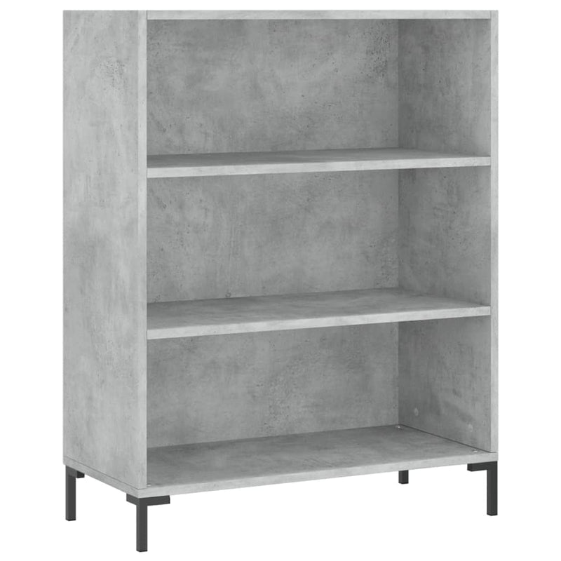 Boekenkast 69,5x32,5x90 cm bewerkt hout betongrijs MeubelReus