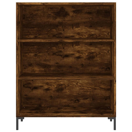 Boekenkast 69,5x32,5x90 cm bewerkt hout gerookt eikenkleurig MeubelReus