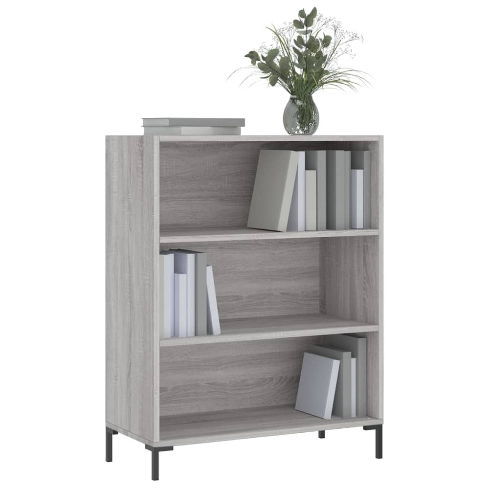Boekenkast 69,5x32,5x90 cm bewerkt hout grijs sonoma eikenkleur MeubelReus