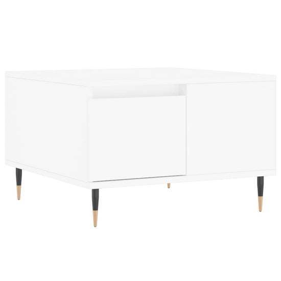 Salontafel 55x55x36,5 cm bewerkt hout wit MeubelReus