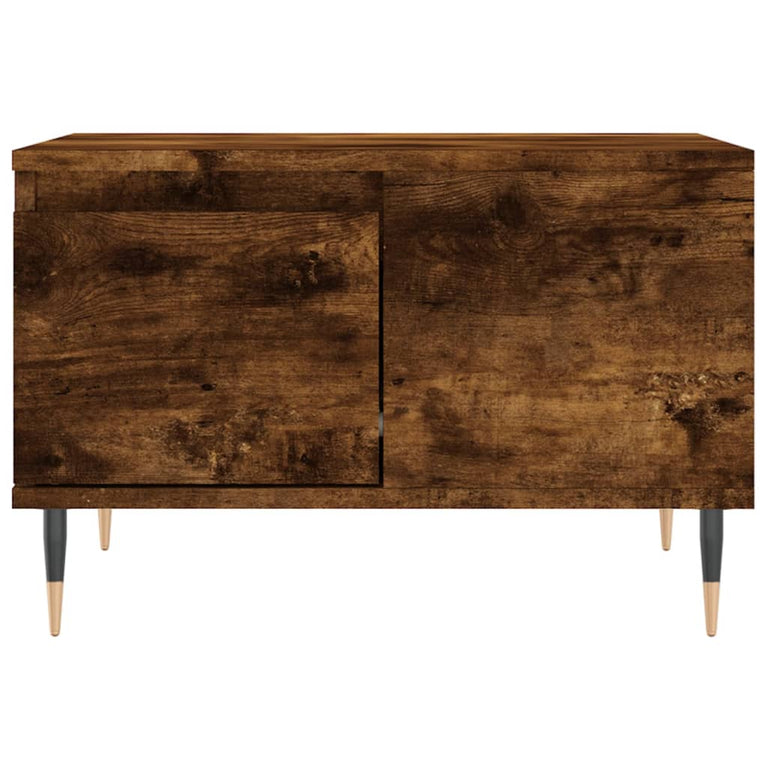 Salontafel 55x55x36,5 cm bewerkt hout gerookt eikenkleurig MeubelReus