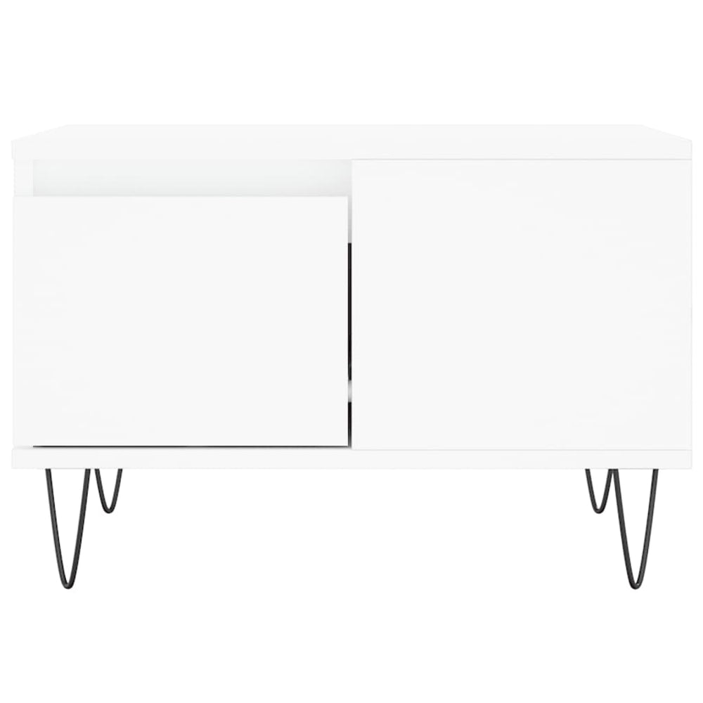 Salontafel 55x55x36,5 cm bewerkt hout wit MeubelReus