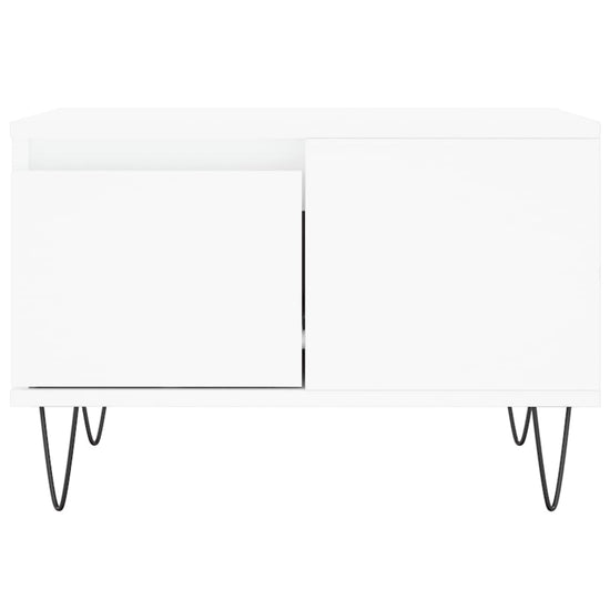 Salontafel 55x55x36,5 cm bewerkt hout wit MeubelReus