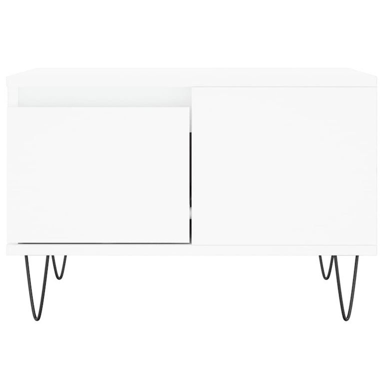 Salontafel 55x55x36,5 cm bewerkt hout wit MeubelReus
