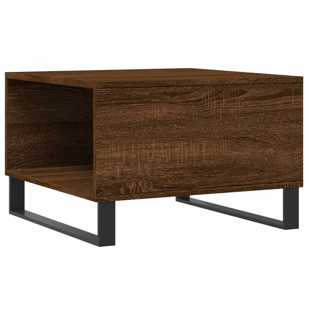 Salontafel 55x55x36,5 cm bewerkt hout bruin eikenkleur MeubelReus