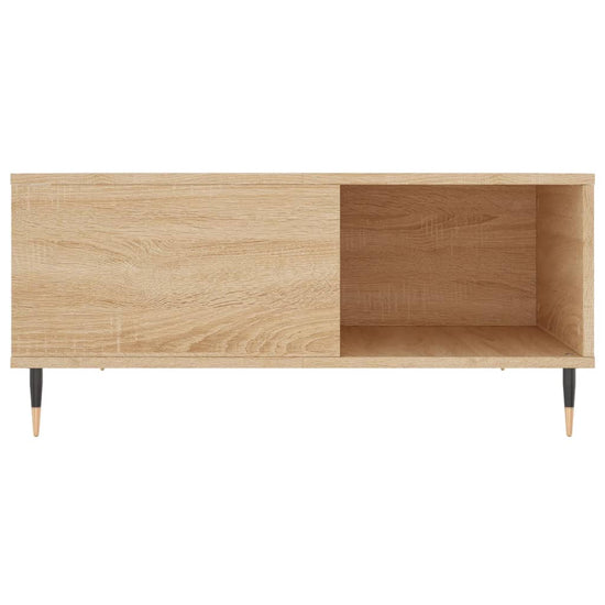 Salontafel 80x80x36,5 cm bewerkt hout sonoma eikenkleurig MeubelReus
