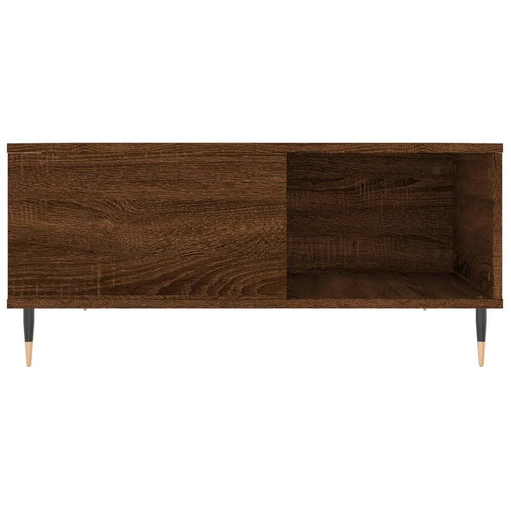 Salontafel 80x80x36,5 cm bewerkt hout bruin eikenkleur MeubelReus