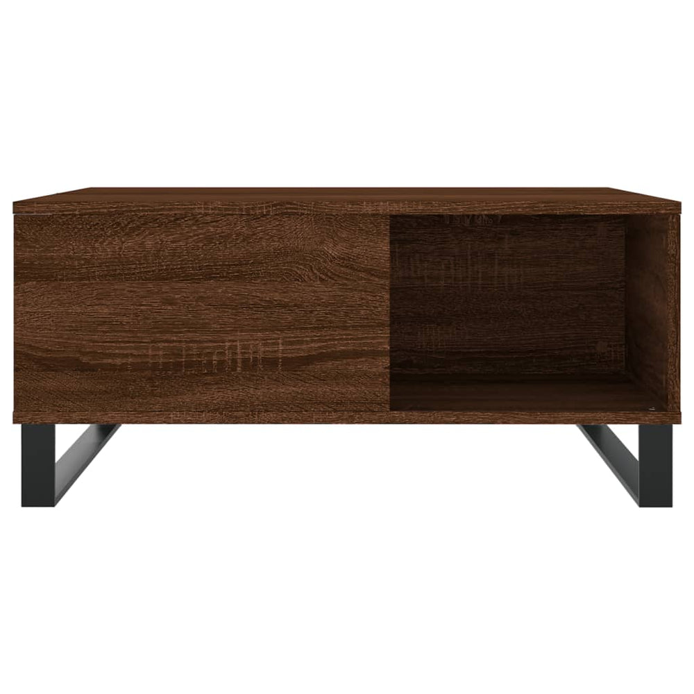Salontafel 80x80x36,5 cm bewerkt hout bruin eikenkleur MeubelReus