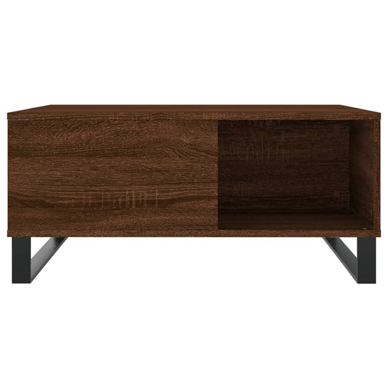 Salontafel 80x80x36,5 cm bewerkt hout bruin eikenkleur MeubelReus