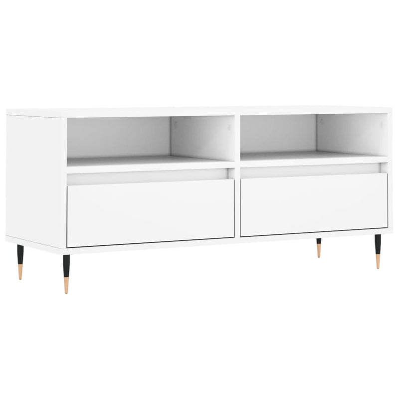 Tv-meubel 100x34,5x44,5 cm bewerkt hout wit MeubelReus