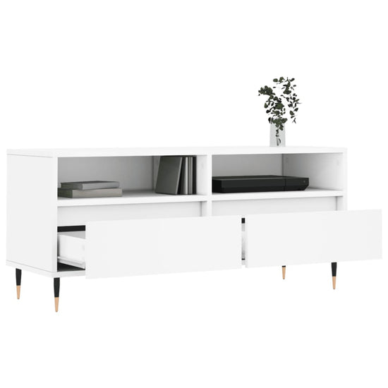 Tv-meubel 100x34,5x44,5 cm bewerkt hout wit MeubelReus